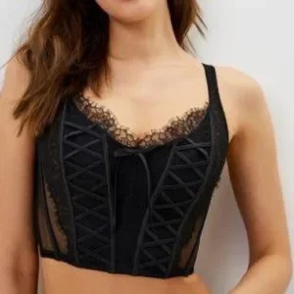 Victorias Secret black corset Med
